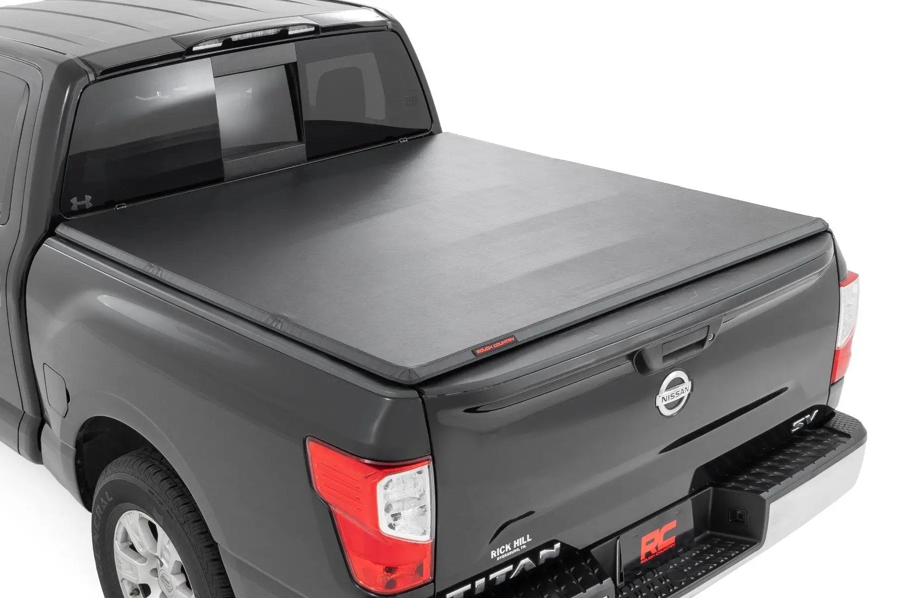 Rough Country Soft Tri-Fold Bed Cover | 5'7" Bed | Nissan Titan 2WD/4WD (2017-2024) by Rough Country