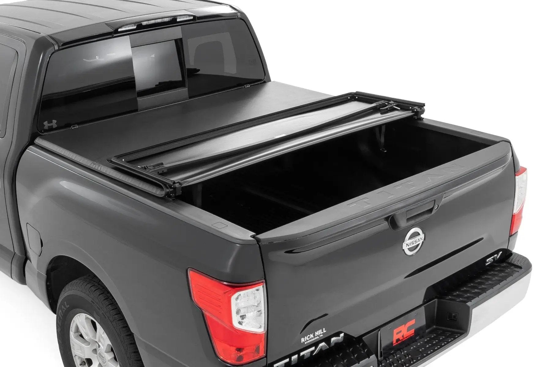 Rough Country Soft Tri-Fold Bed Cover | 5'7" Bed | Nissan Titan 2WD/4WD (2017-2024) by Rough Country