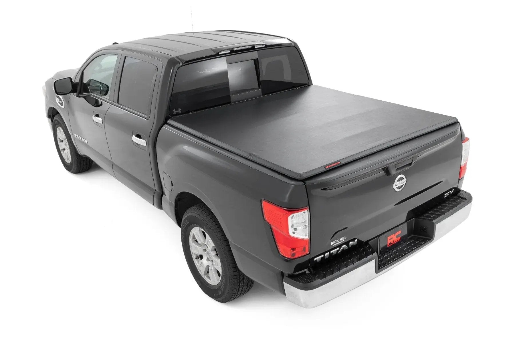 Rough Country Soft Tri-Fold Bed Cover | 5'7" Bed | Nissan Titan 2WD/4WD (2017-2024) by Rough Country