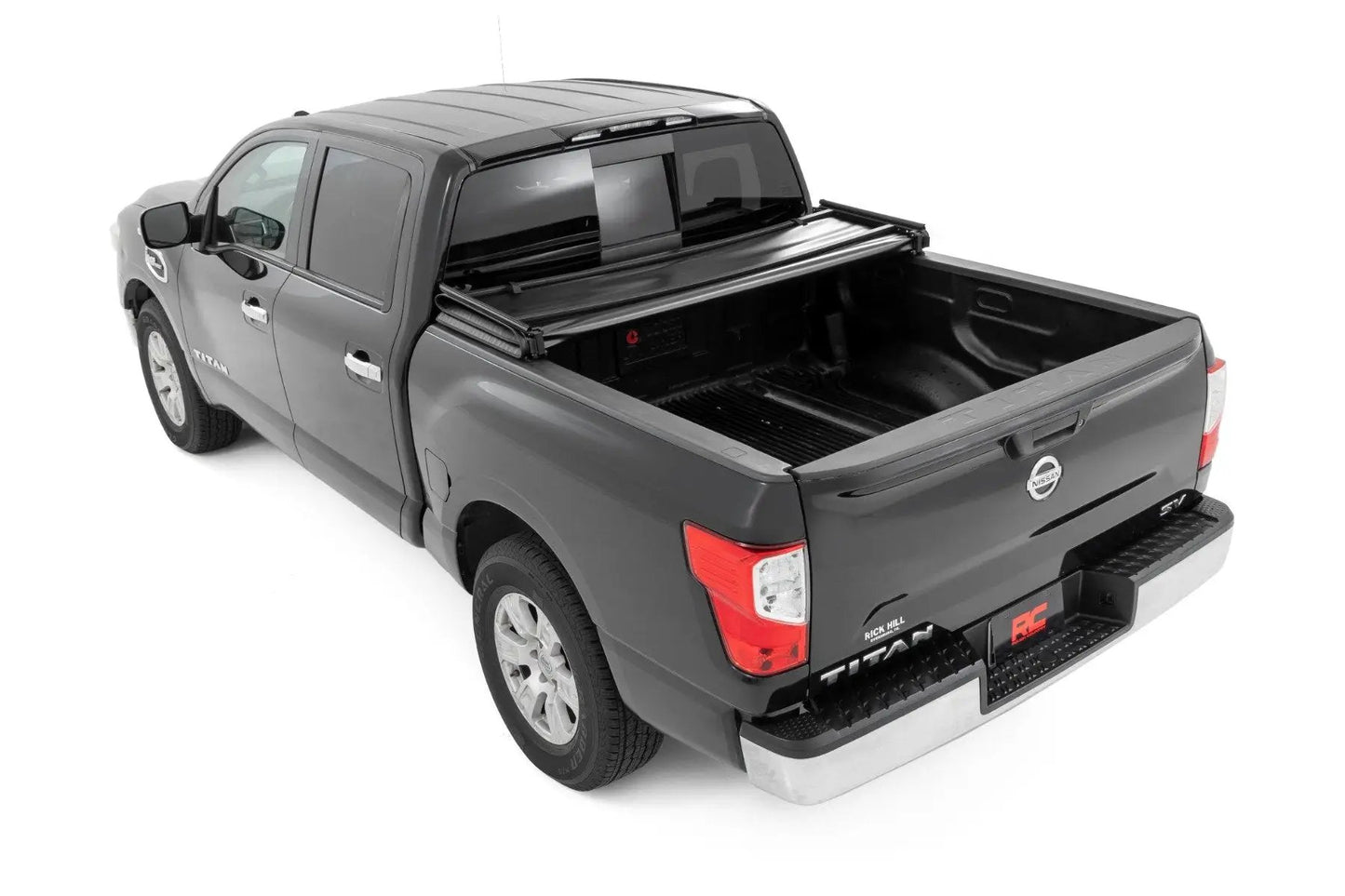 Rough Country Soft Tri-Fold Bed Cover | 5'7" Bed | Nissan Titan 2WD/4WD (2017-2024) by Rough Country