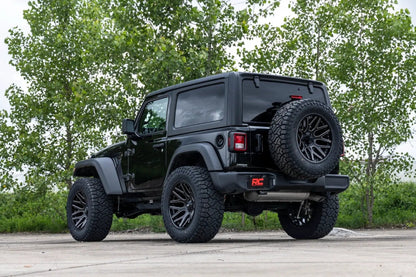 Rough Country 95 Series Wheel | Machined One-Piece | Gloss Black | 20x10 | 5x5 | -19mm by Rough Country