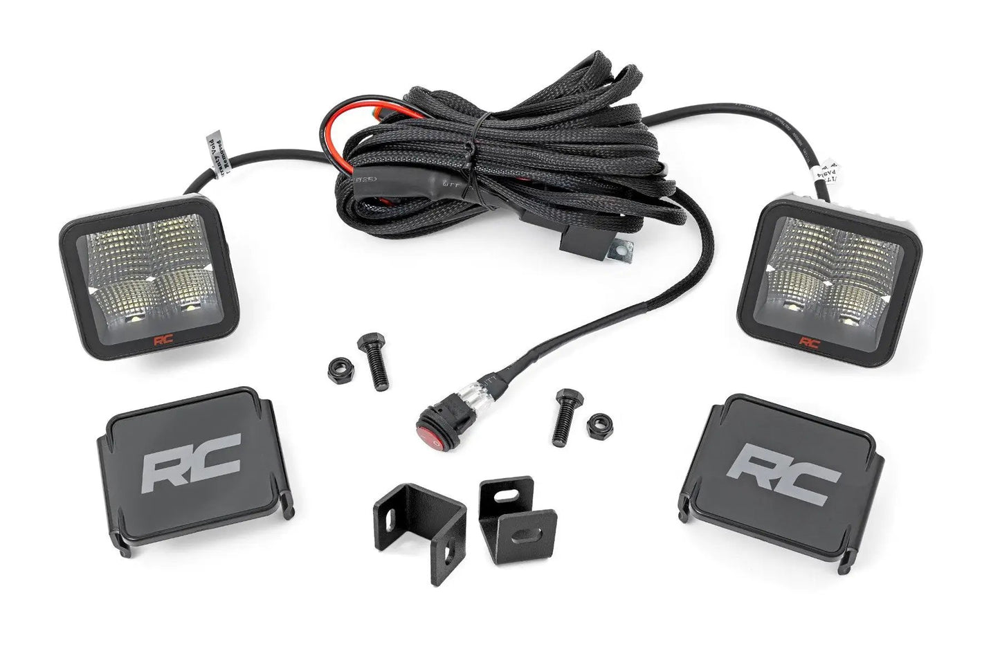 Rough Country LED Light Kit | Ditch Mount | 2" Spectrum Pair | Spot | Toyota Tundra (22-26) by Rough Country