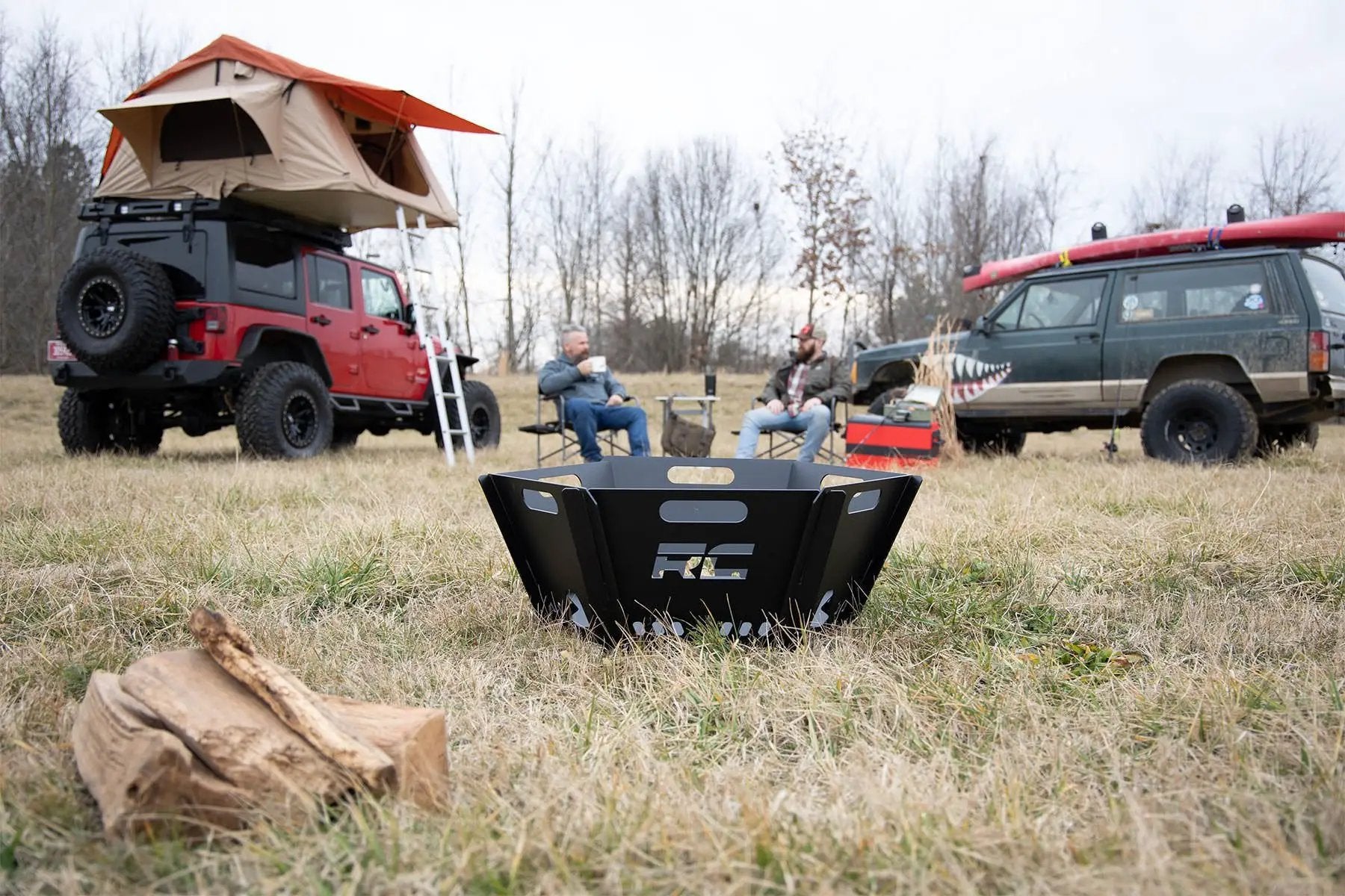 Rough Country Overland Collapsible Fire Pit w/Carry Bag by Rough Country