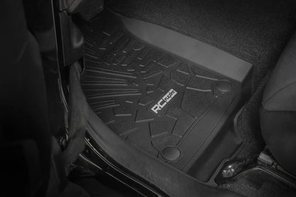 Rough Country Flex Fit Floor Mats | FR & RR | 4 Door | Jeep Wrangler Unlimited 4WD (18-26) by Rough Country