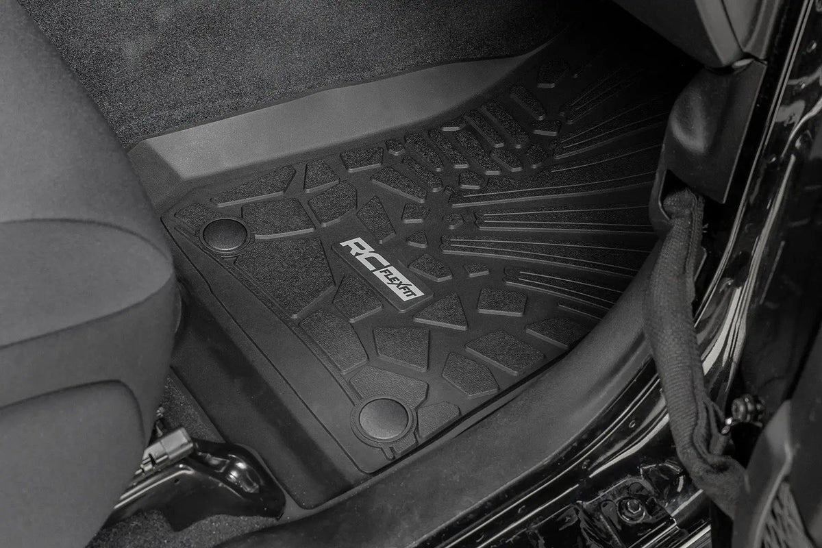 Rough Country Flex Fit Floor Mats | FR | 2 Door | Jeep Wrangler JL 4WD (2018-2026) by Rough Country