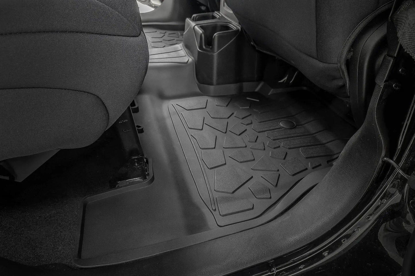 Rough Country Flex Fit Floor Mats | FR & RR | 4 Door | Jeep Wrangler Unlimited 4WD (18-26) by Rough Country