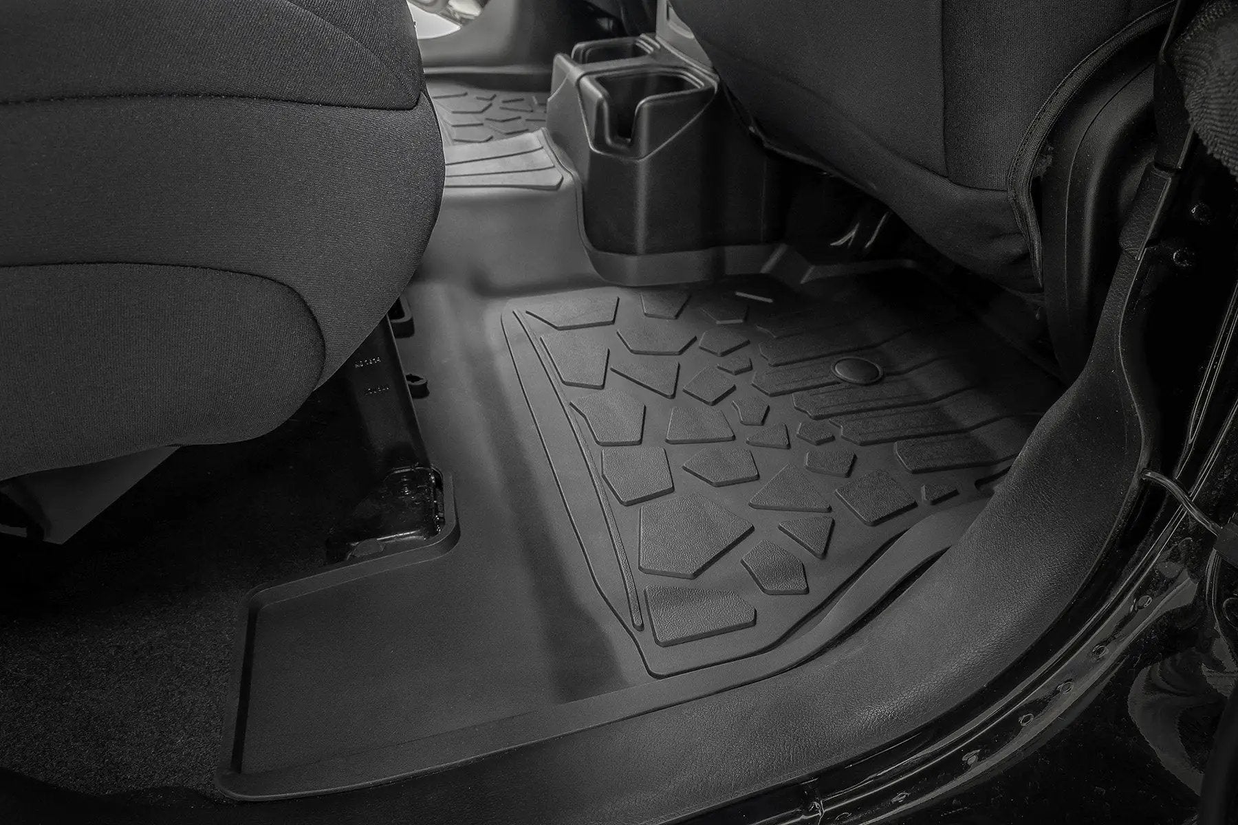 Rough Country Flex Fit Floor Mats | FR & RR | 4 Door | Jeep Wrangler Unlimited 4WD (18-26) by Rough Country
