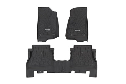 Rough Country Flex Fit Floor Mats | FR & RR | 4 Door | Jeep Wrangler Unlimited 4WD (18-26) by Rough Country