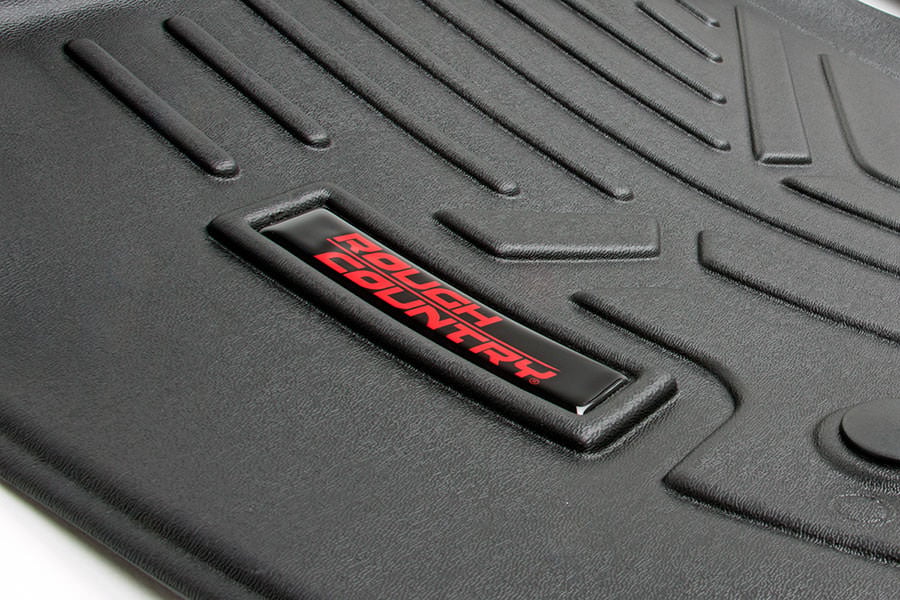 Rough Country Floor Mats | Front | Over Hump | Ford F-150 (15-25)/F-150 Lightning (22-25)/Raptor (17-20)