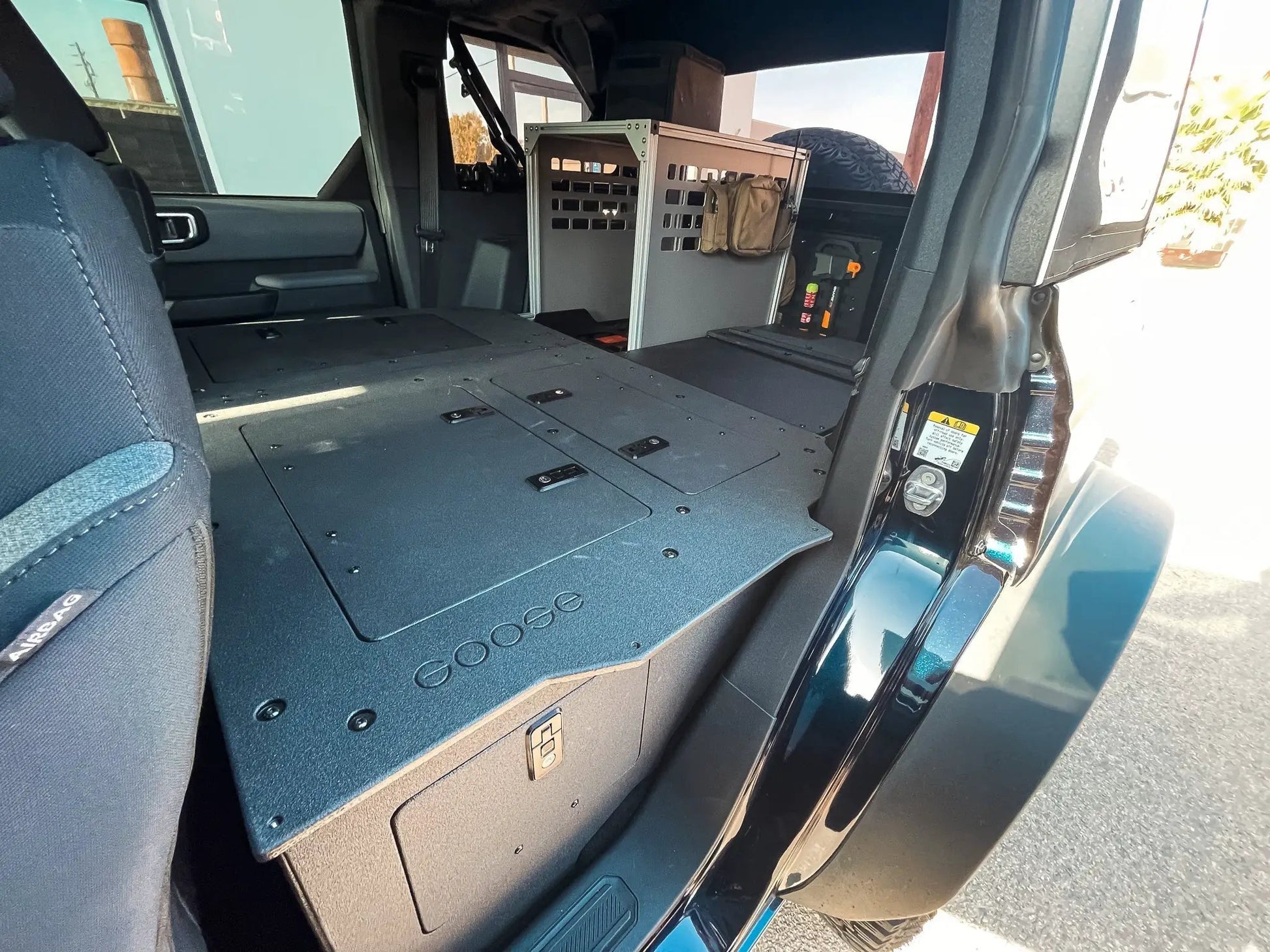 Ford Bronco 2021-Present 6 Gen. 4 Door - Second Row Seat Delete Plate System - Module Height by Goose Gear