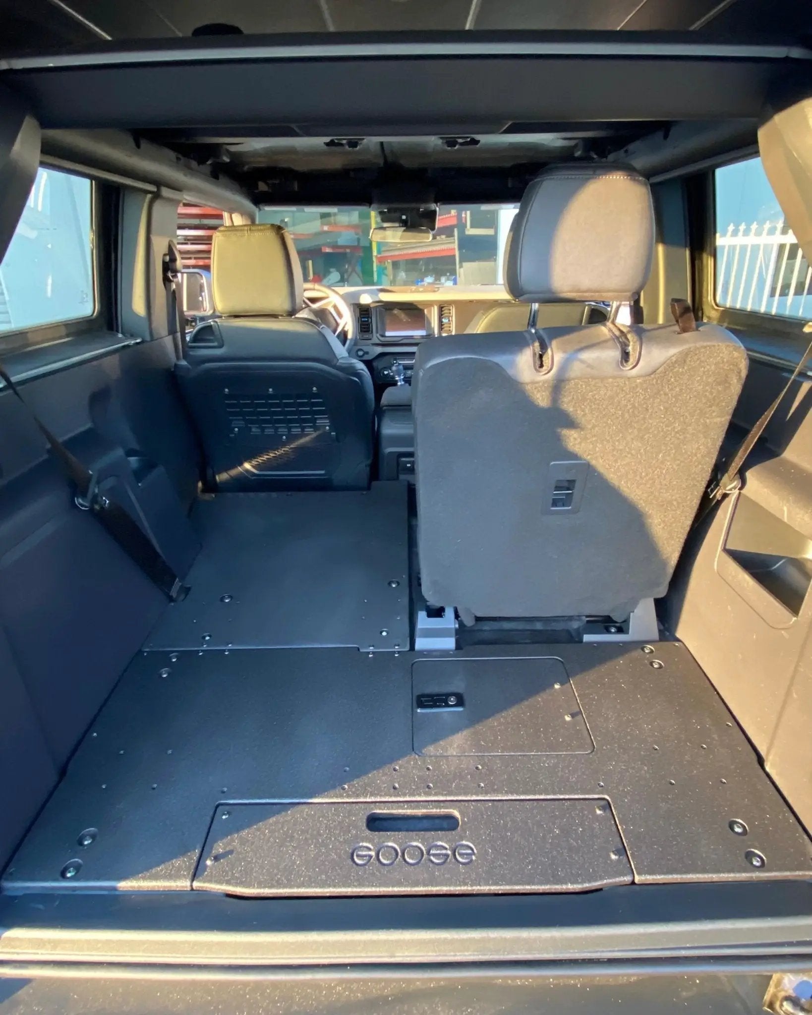 Ford Bronco 2021-Present 6th Gen. 2 Door - Second Row Seat Delete Plate System by Goose Gear