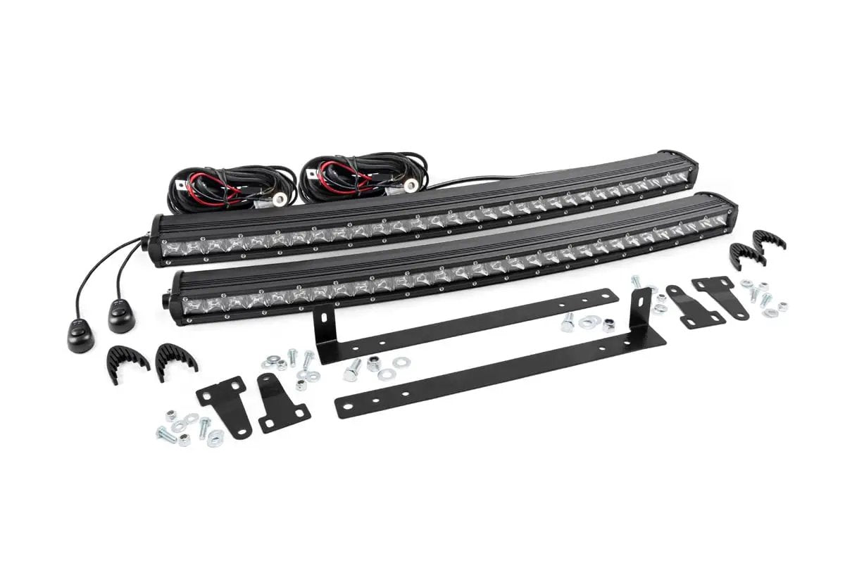 Rough Country LED Light Kit | Grille Mount | Dual 30" Chrome Single Row | Ford F-150 (09-14) by Rough Country
