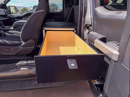 Ford - F150 - 2015-Present - 13th-14th Gen - Super Cab - without the center mounted B&O Subwoofer - Explore Series - Single Drawer Module - With Fitted Top Plate by Goose Gear