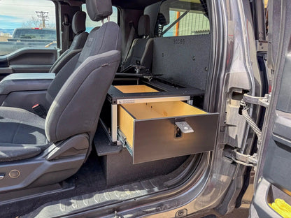 Ford - F150 - 2015-Present - 13th-14th Gen - Super Cab - without the center mounted B&O Subwoofer - Explore Series - Single Drawer Module - With Fitted Top Plate by Goose Gear