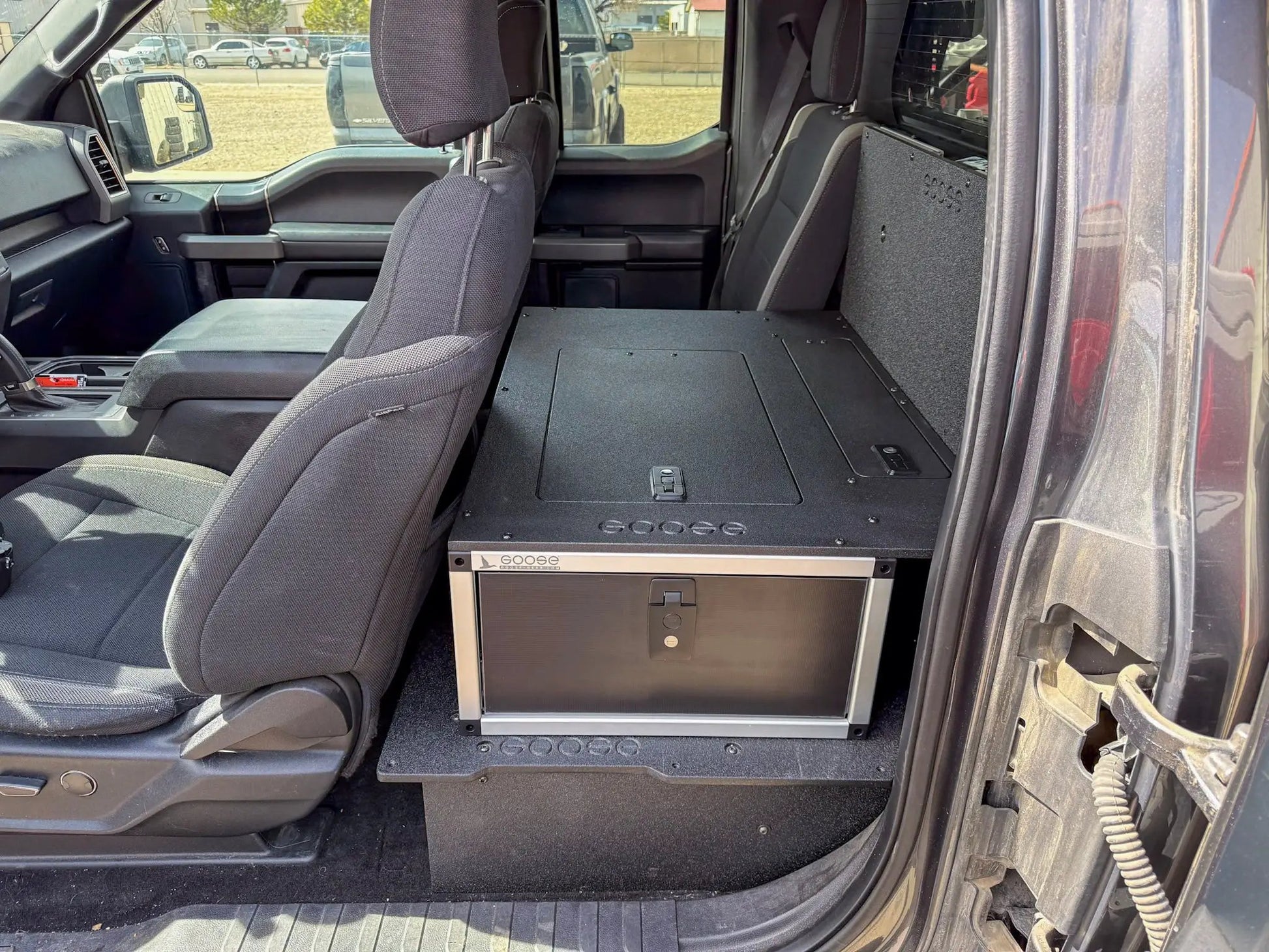 Ford - F150 - 2015-Present - 13th-14th Gen - Super Cab - without the center mounted B&O Subwoofer - Explore Series - Single Drawer Module - With Fitted Top Plate by Goose Gear