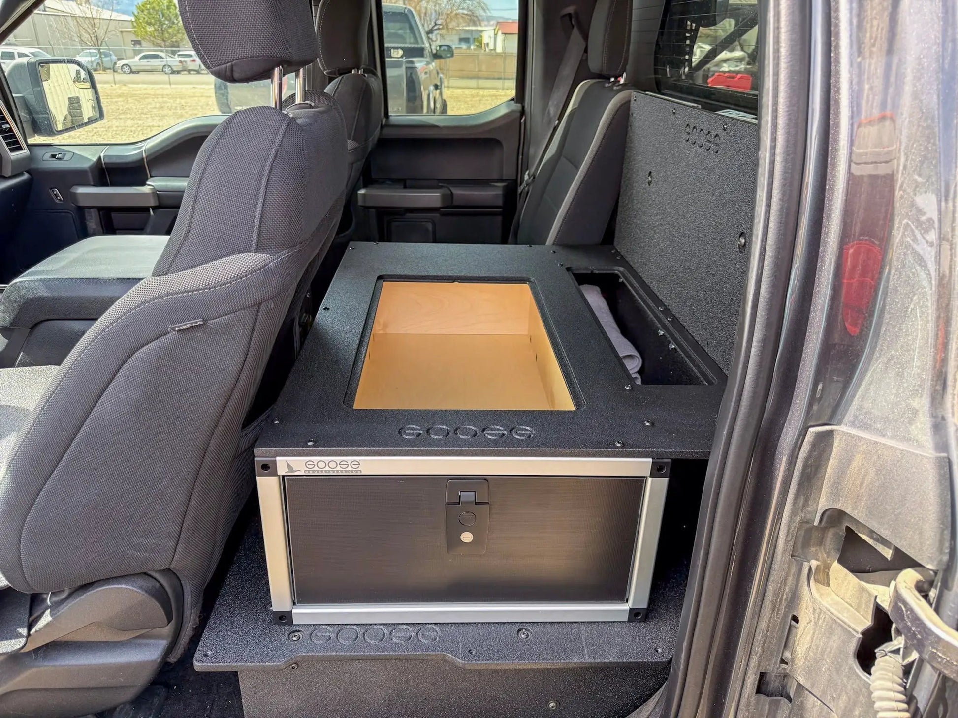 Ford - F150 - 2015-Present - 13th-14th Gen - Super Cab - without the center mounted B&O Subwoofer - Explore Series - Single Drawer Module - With Fitted Top Plate by Goose Gear