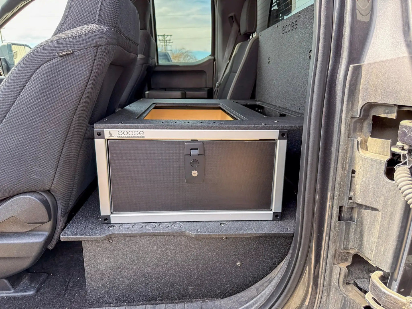 Ford - F150 - 2015-Present - 13th-14th Gen - Super Cab - without the center mounted B&O Subwoofer - Explore Series - Single Drawer Module - With Fitted Top Plate by Goose Gear