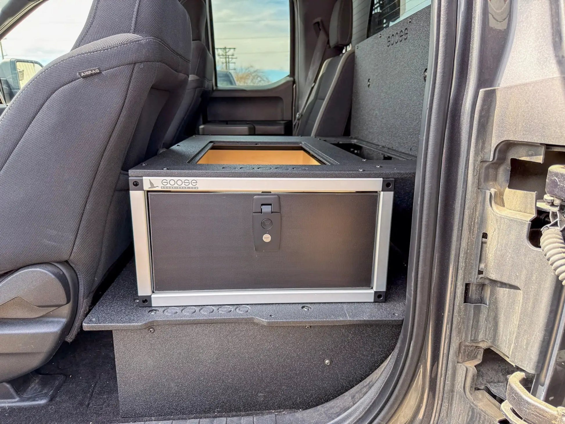 Ford - F150 - 2015-Present - 13th-14th Gen - Super Cab - without the center mounted B&O Subwoofer - Explore Series - Single Drawer Module - With Fitted Top Plate by Goose Gear