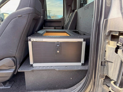 Ford - F150 - 2015-Present - 13th-14th Gen - Super Cab - without the center mounted B&O Subwoofer - Explore Series - Single Drawer Module - With Fitted Top Plate by Goose Gear