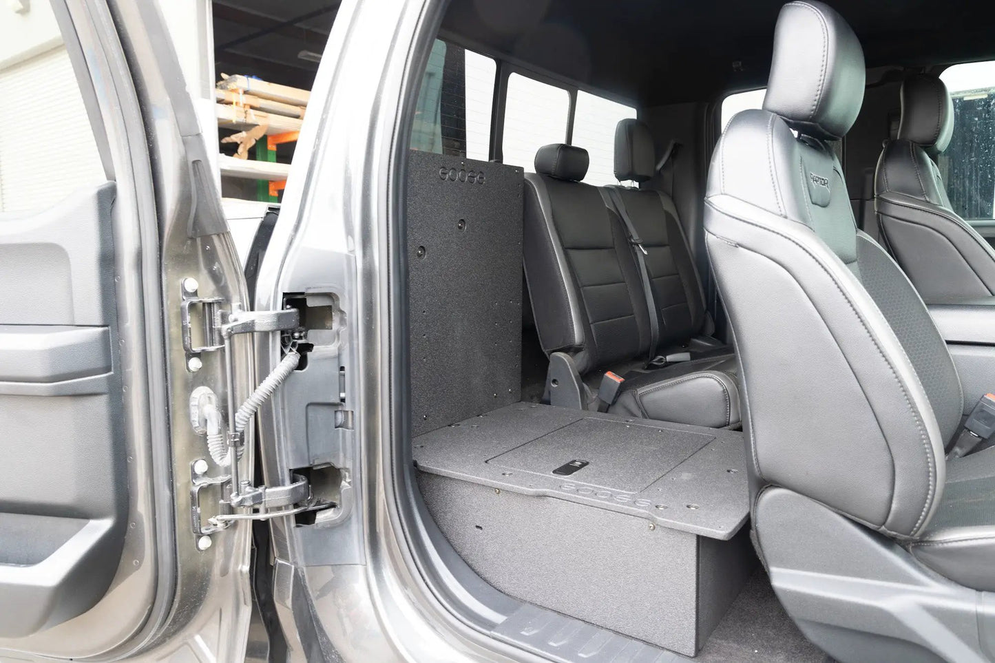 Ford F150 2015-Present 13th & 14th Gen. SuperCab - Second Row Seat Delete Plate System by Goose Gear