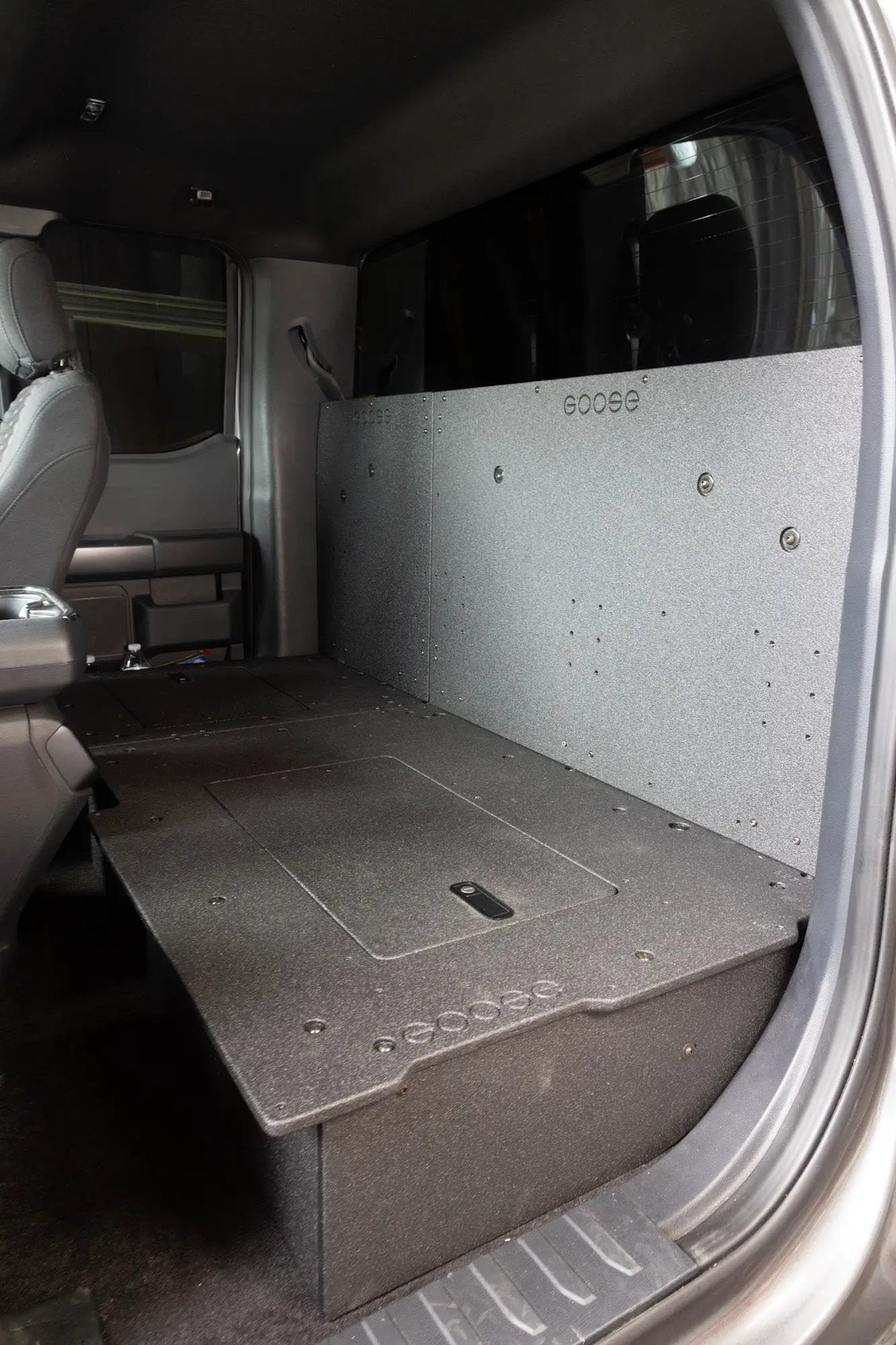 Ford F150 2015-Present 13th & 14th Gen. SuperCab - Second Row Seat Delete Plate System by Goose Gear