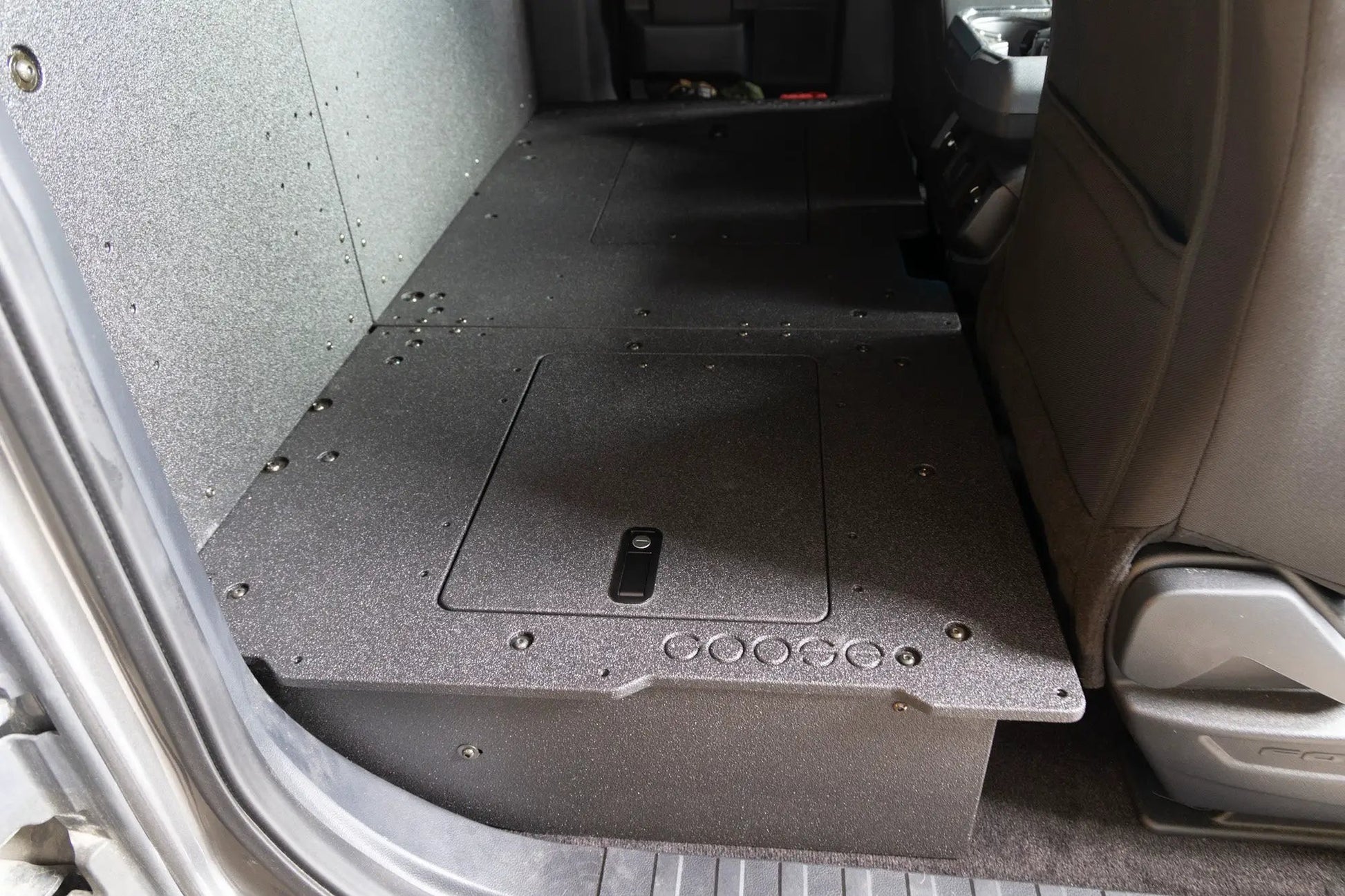 Ford F150 2015-Present 13th & 14th Gen. SuperCab - Second Row Seat Delete Plate System by Goose Gear