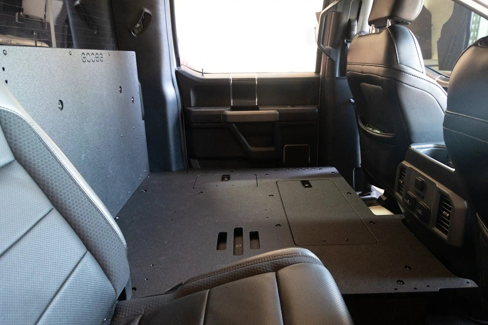 Ford F150 Raptor 2015-2020 2nd Gen. SuperCrew - Second Row Seat Delete Plate System by Goose Gear