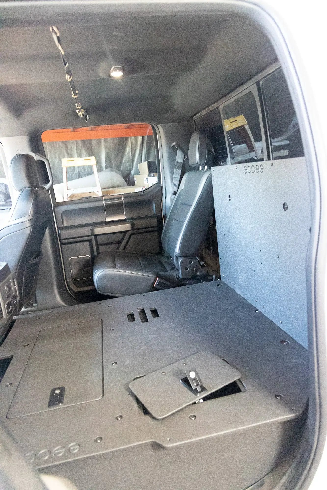 Ford F150 Raptor 2015-2020 2nd Gen. SuperCrew - Second Row Seat Delete Plate System by Goose Gear