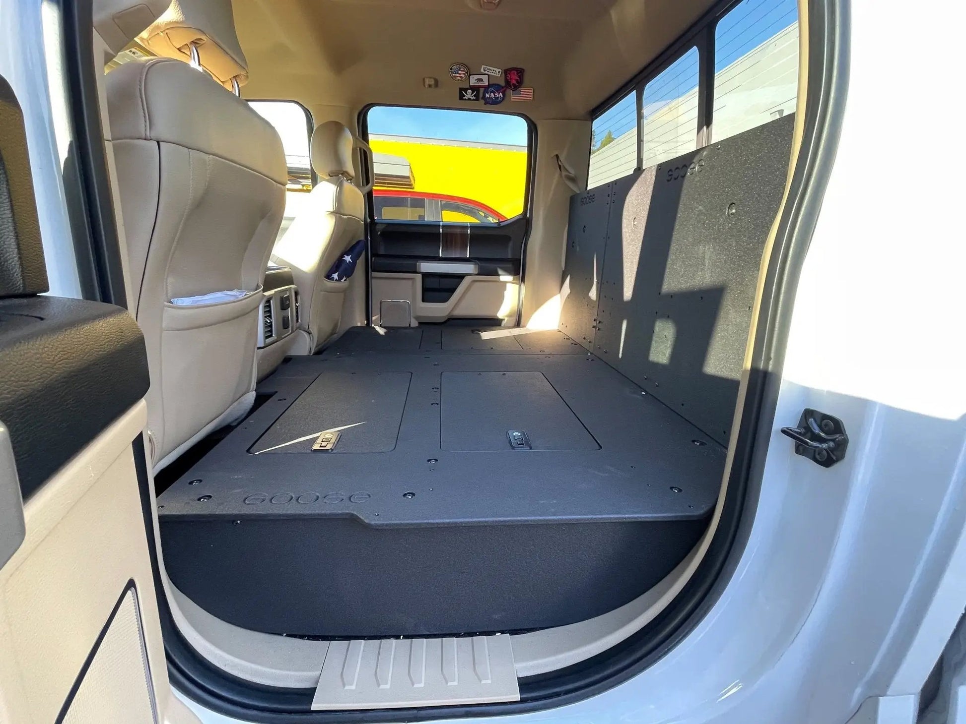 Ford F150 Raptor 2015-2020 2nd Gen. SuperCrew - Second Row Seat Delete Plate System by Goose Gear