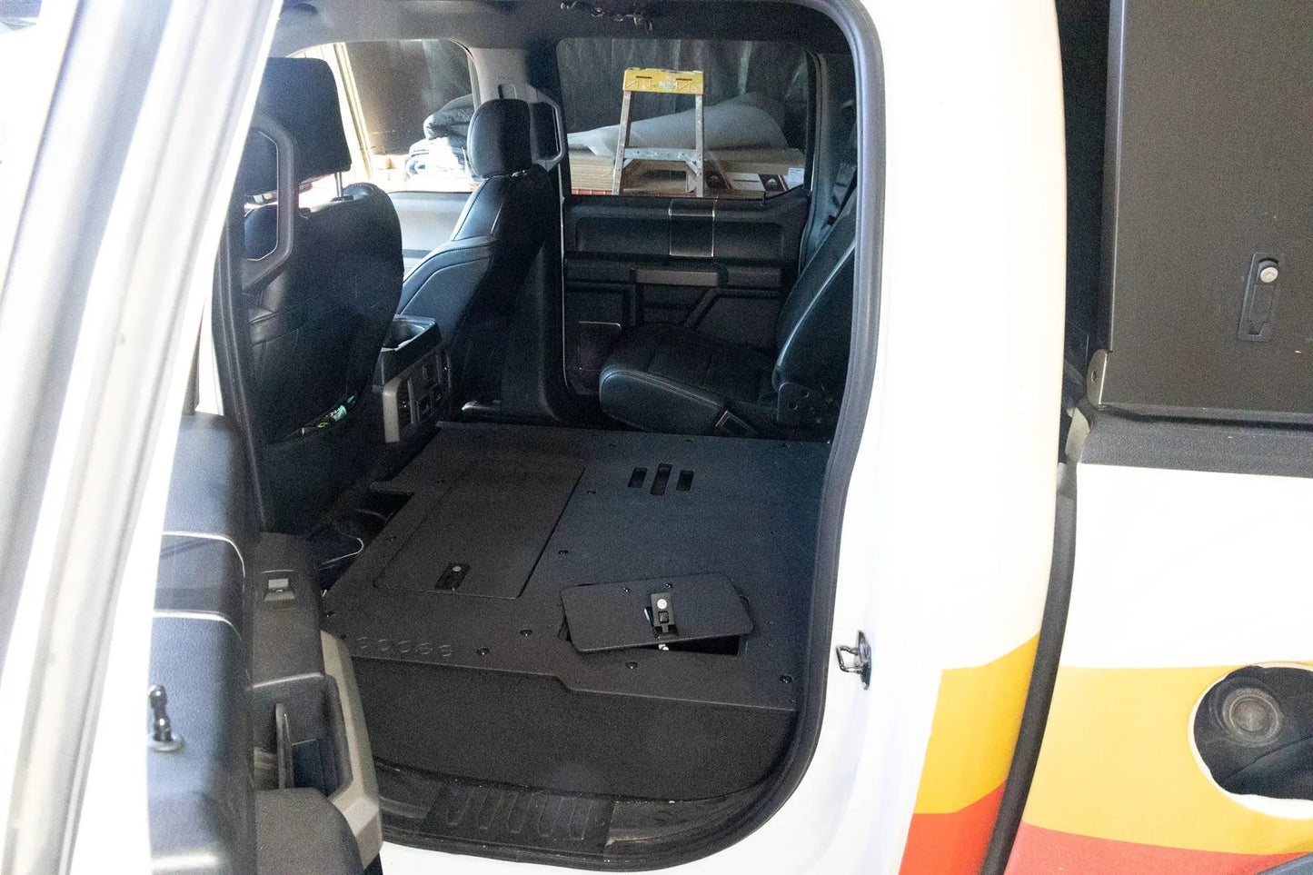 Ford F150 Raptor 2015-2020 2nd Gen. SuperCrew - Second Row Seat Delete Plate System by Goose Gear