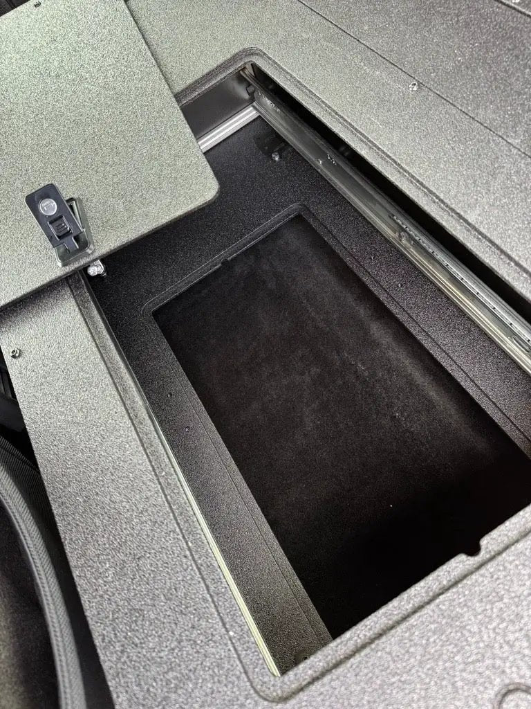 Ford - F250-F550 - 2017-Present - 4th-5th Gen - Super Cab - without the center mounted B&O Subwoofer - Explore Series - Single Drawer Module - With Fitted Top Plate by Goose Gear