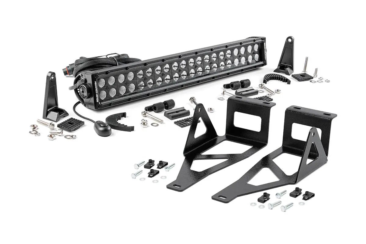 Rough Country LED Light Kit | Bumper Mount | 20" Black Dual Row | Ford F-250/F-350 Super Duty (05-07) by Rough Country