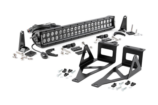 Kit de luces LED | Montaje en parachoques | Fila doble negra de 20" | Ford F-250/F-350 Super Duty (05-07)
