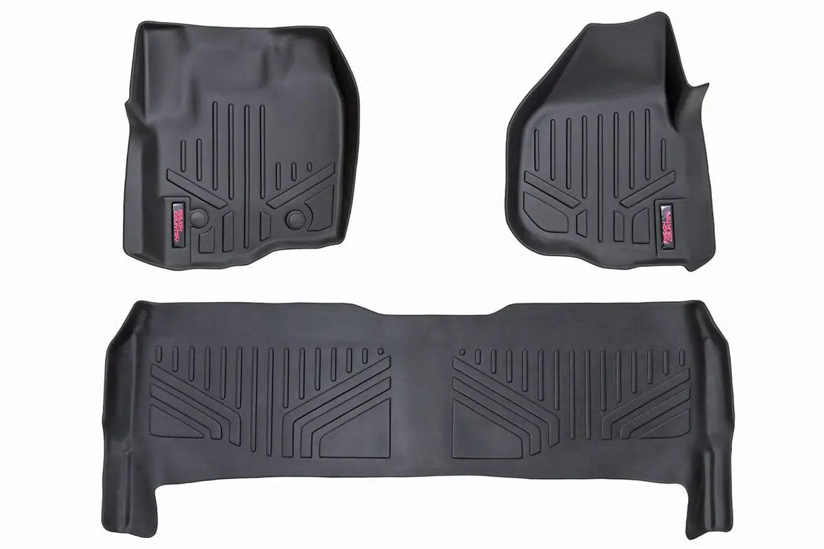 Rough Country Floor Mats | FR & RR | Raised FR Pedal | Ford F-250/F-350 Super Duty (12-16) by Rough Country