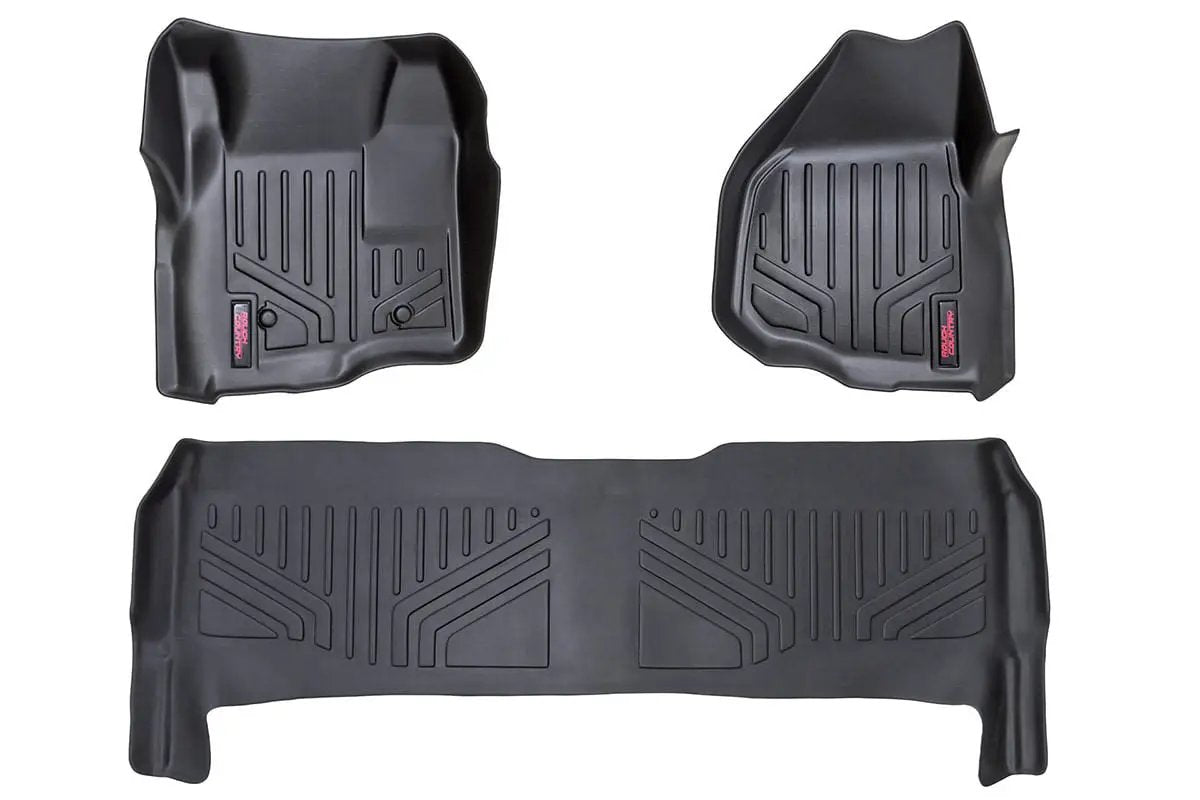 Rough Country Floor Mats | FR & RR | Depressed Pedal | Ford F-250/F-350 Super Duty (11-16) by Rough Country