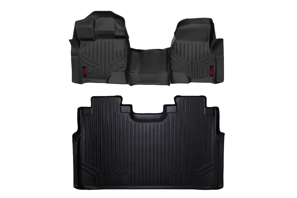 Rough Country Floor Mats | FR & RR | Over Hump | Ford F-150 (15-25)/F-150 Lightning (22-25)/Raptor (17-25) by Rough Country