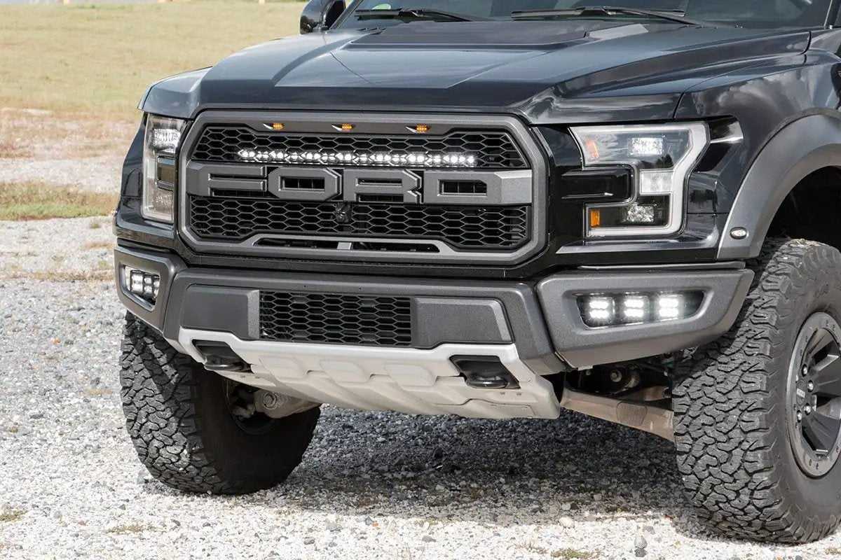 Rough Country 30 Inch Black Series LED Light Bar | Curved | Single Row | Cool White DRL by Rough Country