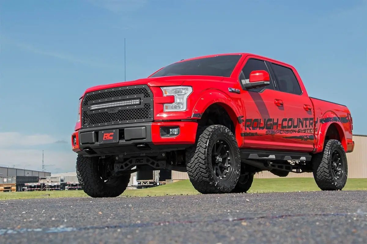 Rough Country 30 Inch Black Series LED Light Bar | Curved | Dual Row | Cool White DRL by Rough Country