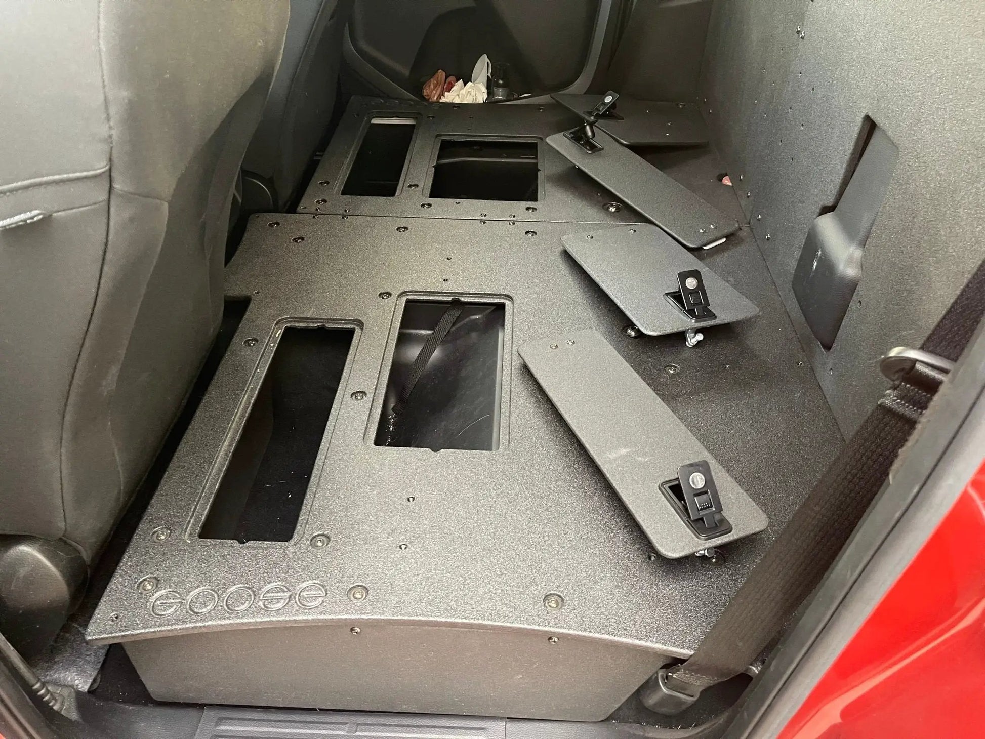 Ford Ranger 2019-2023 4th Gen. Super Crew - 100% Second Row Seat Delete Plate System by Goose Gear