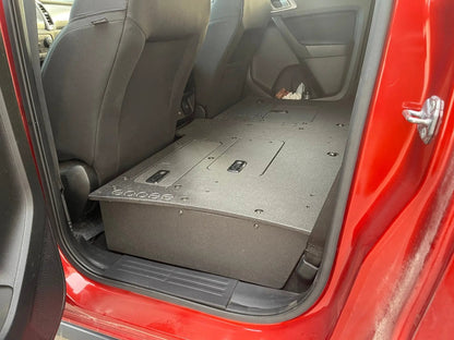 Ford Ranger 2019-2023 4th Gen. Super Crew - 100% Second Row Seat Delete Plate System by Goose Gear