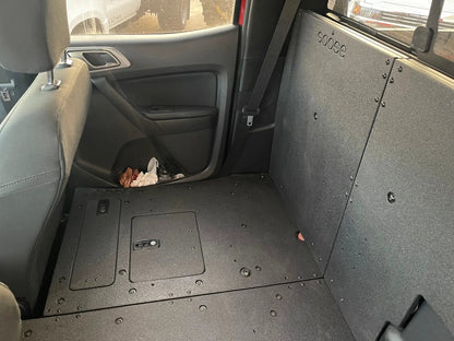 Ford Ranger 2019-2023 4th Gen. Super Crew - 100% Second Row Seat Delete Plate System by Goose Gear
