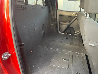 Ford Ranger 2019-2023 4th Gen. Super Crew - 100% Second Row Seat Delete Plate System by Goose Gear