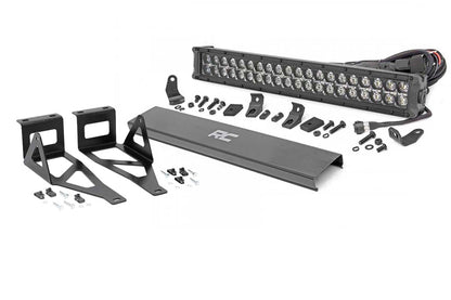 Rough Country LED Light Kit | Bumper Mount | 20" Black Dual Row | Amber DRL | Ford F-250/F-350 Super Duty (05-07)