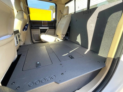 Ford Super Duty F250-F550 2017-Present 4th & 5th Gen. Crew Cab - Second Row Seat Delete Plate System by Goose Gear