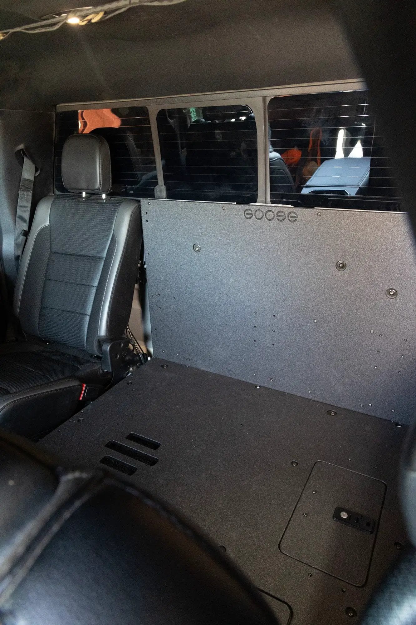 Ford Super Duty F250-F550 2017-Present 4th & 5th Gen. Crew Cab - Second Row Seat Delete Plate System by Goose Gear
