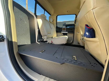 Ford Super Duty F250-F550 2017-Present 4th & 5th Gen. Crew Cab - Second Row Seat Delete Plate System by Goose Gear