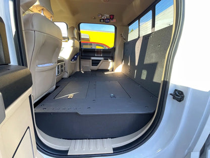 Ford Super Duty F250-F550 2017-Present 4th & 5th Gen. Crew Cab - Second Row Seat Delete Plate System by Goose Gear