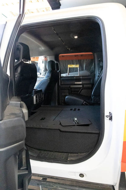 Ford Super Duty F250-F550 2017-Present 4th & 5th Gen. Crew Cab - Second Row Seat Delete Plate System by Goose Gear