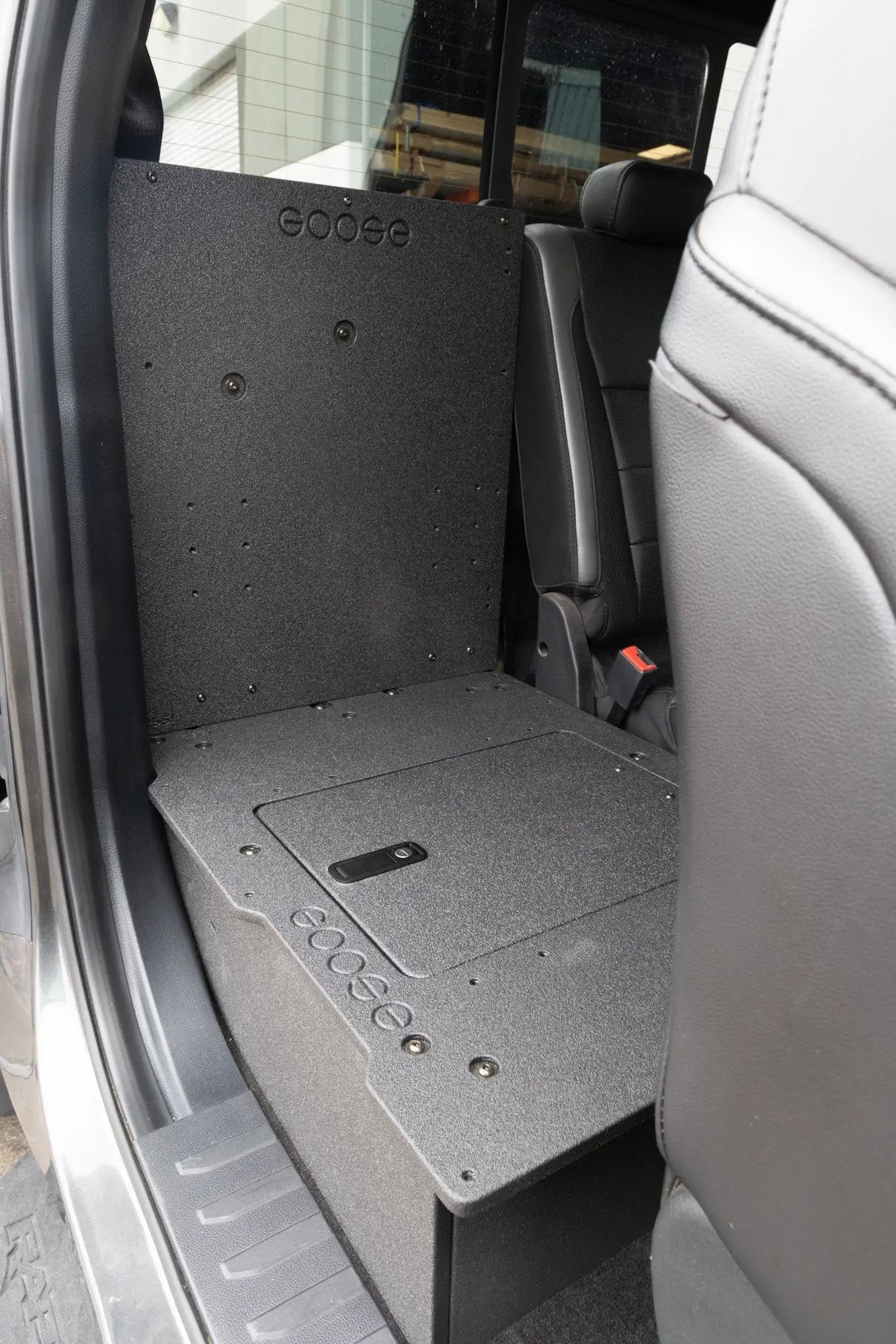 Ford Super Duty F250-F550 2017-Present 4th & 5th Gen. Super Cab - Second Row Seat Delete Plate System by Goose Gear