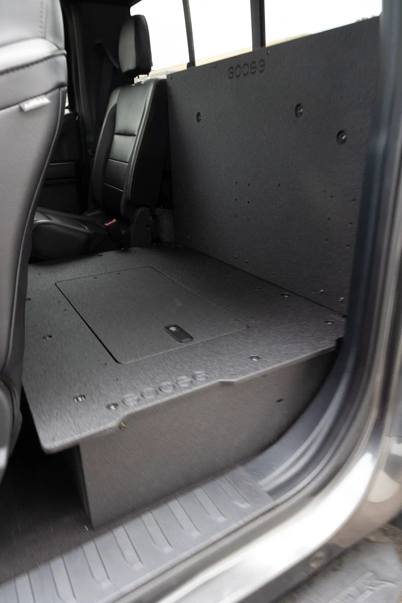 Ford Super Duty F250-F550 2017-Present 4th & 5th Gen. Super Cab - Second Row Seat Delete Plate System by Goose Gear